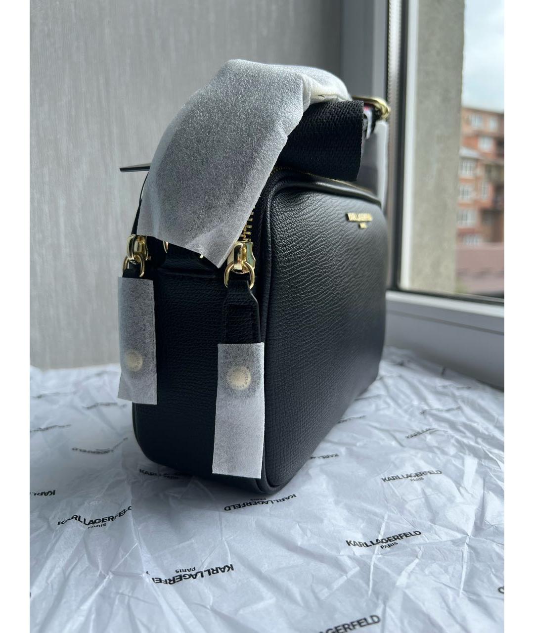 KARL LAGERFELD Черная сумка через плечо из искусственной кожи, фото 2