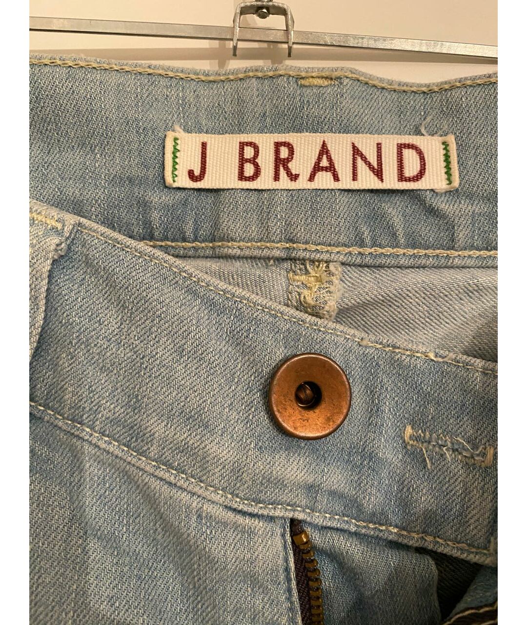 JBRAND Голубые хлопковые джинсы клеш, фото 5