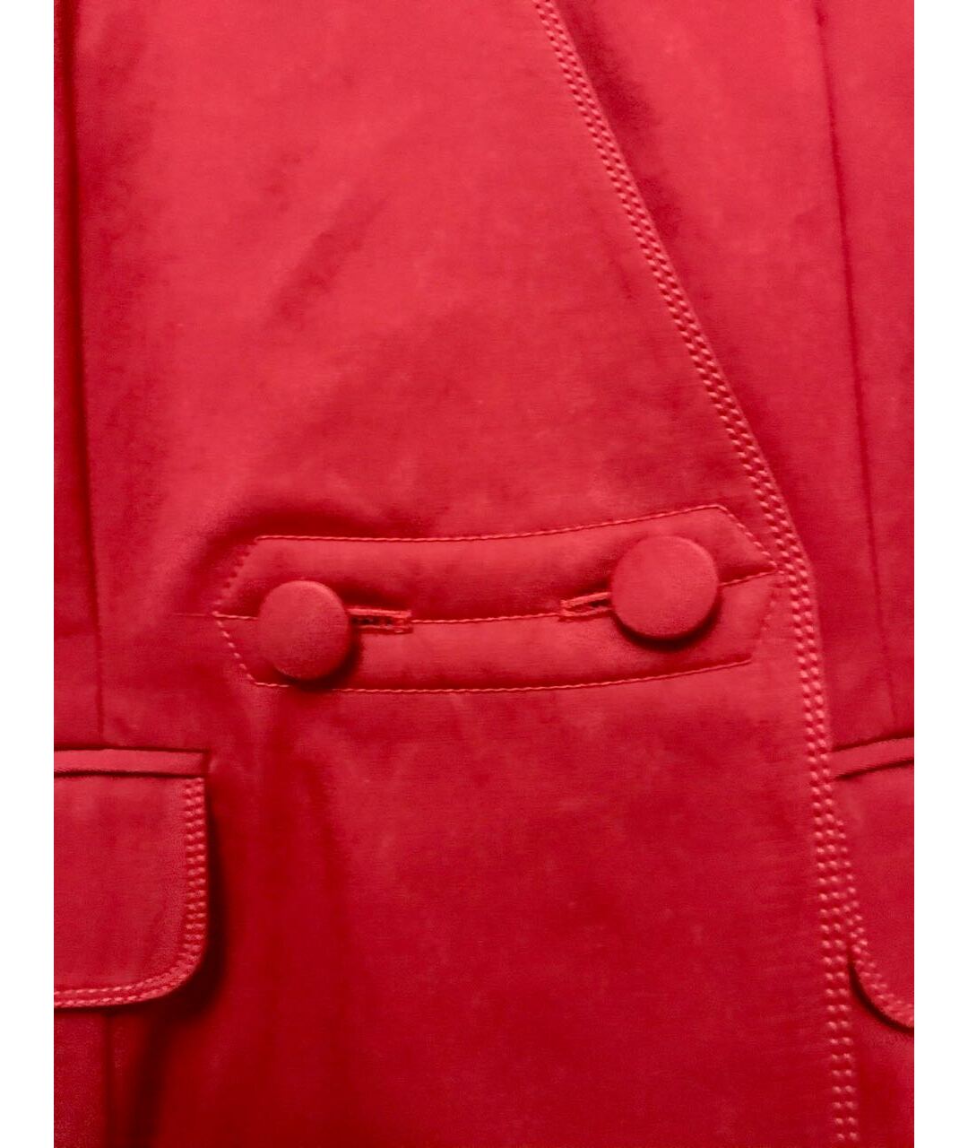 SAINT LAURENT Бордовый хлопковый костюм с юбками, фото 3