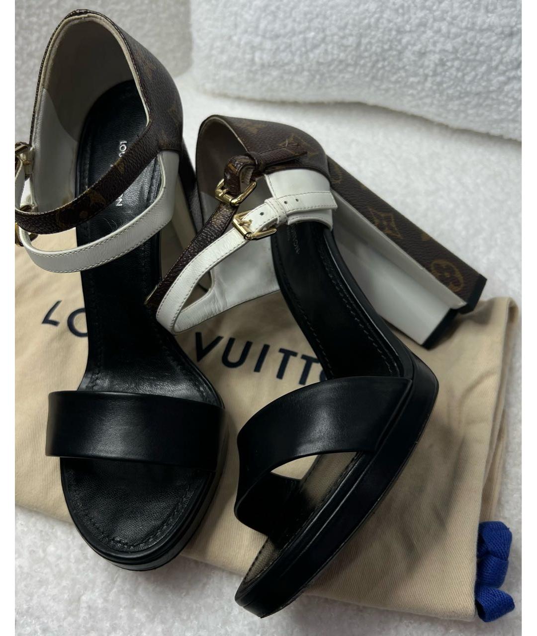 LOUIS VUITTON Кожаные босоножки, фото 7