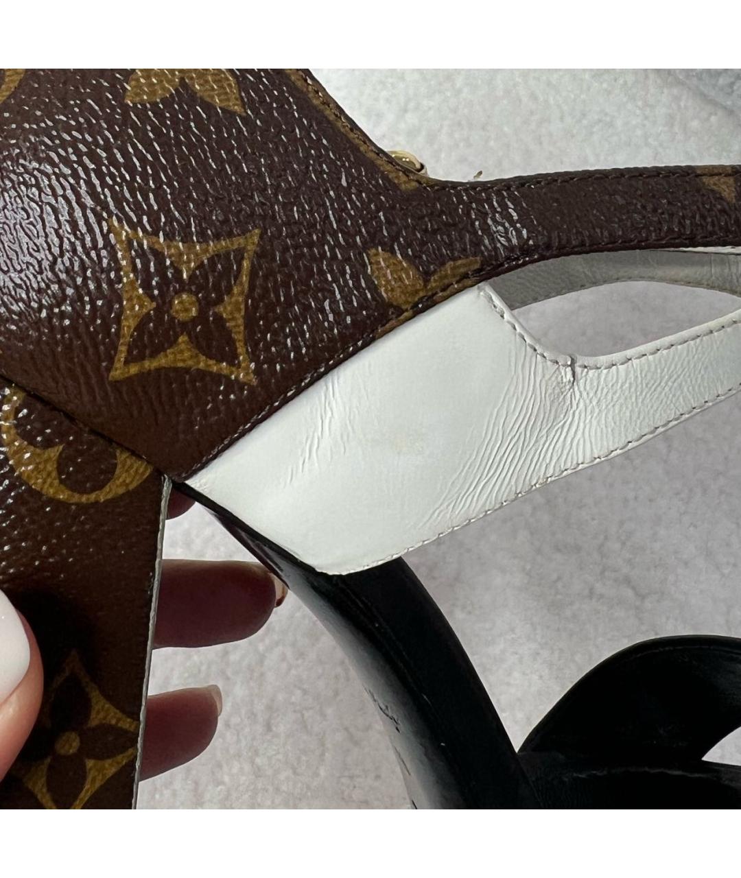 LOUIS VUITTON Кожаные босоножки, фото 5