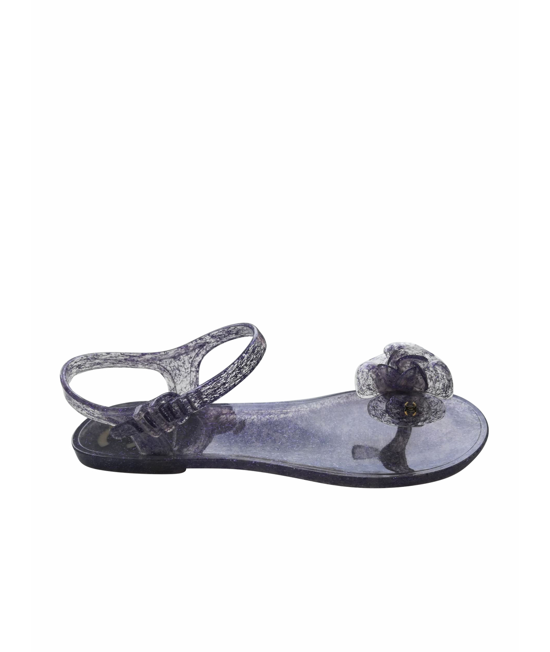 CHANEL PRE-OWNED Фиолетовые резиновые сандалии, фото 1
