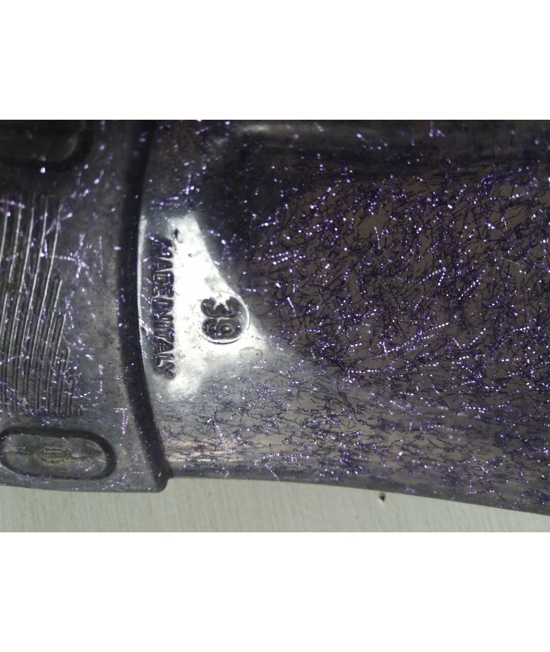 CHANEL PRE-OWNED Фиолетовые резиновые сандалии, фото 5