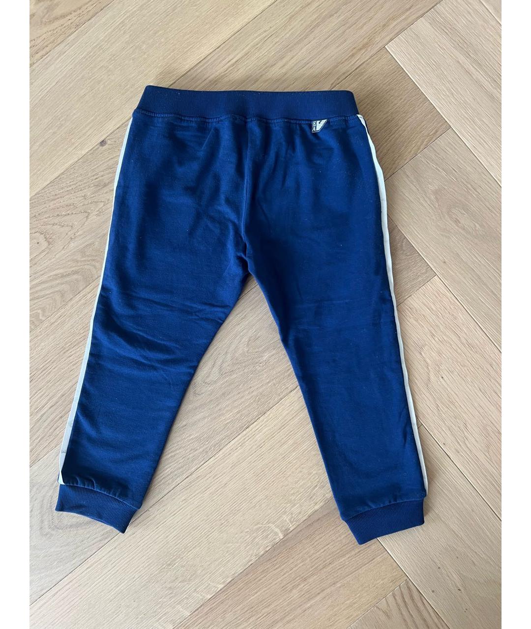 EMPORIO ARMANI Синие хлопковые брюки и шорты, фото 2