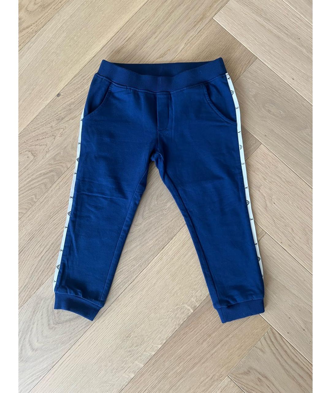 EMPORIO ARMANI Синие хлопковые брюки и шорты, фото 6