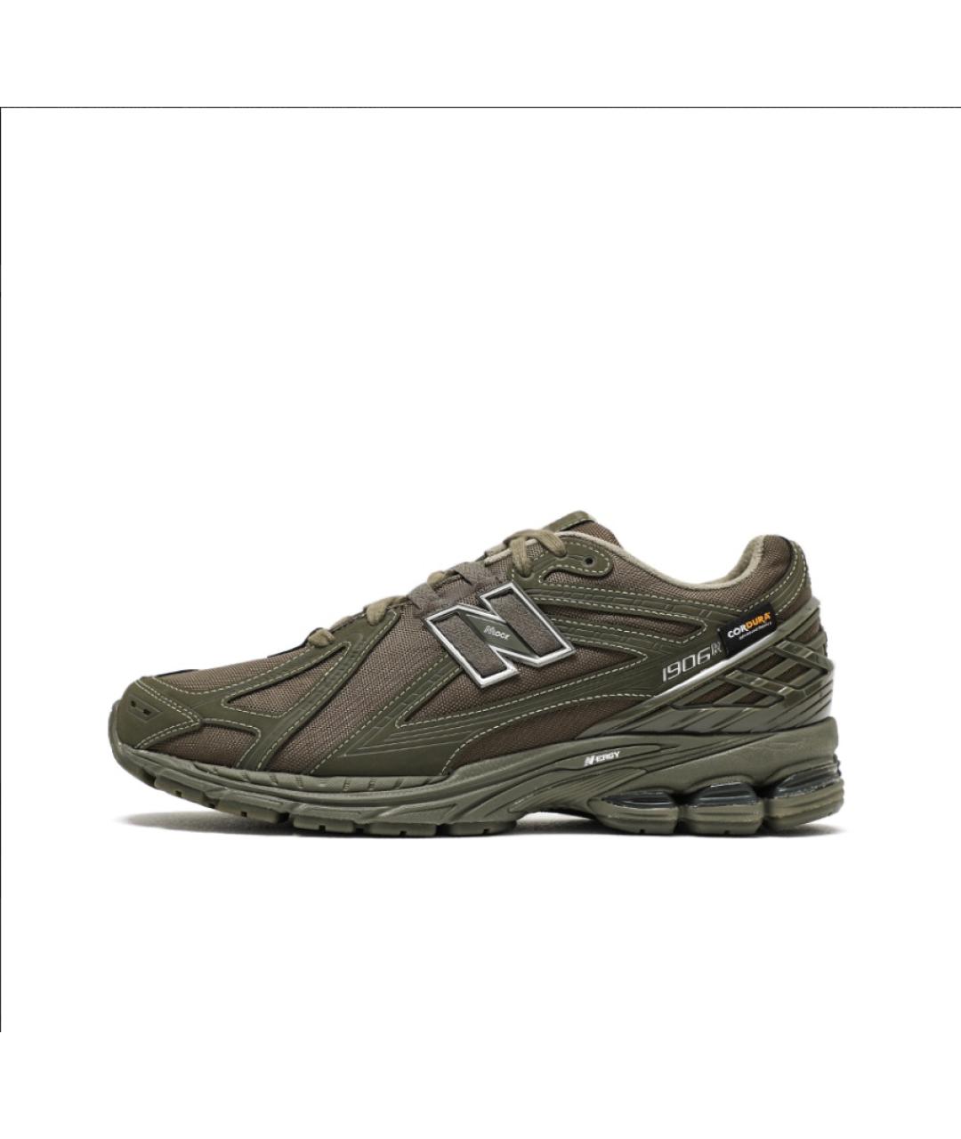 NEW BALANCE Зеленые текстильные низкие кроссовки / кеды, фото 7