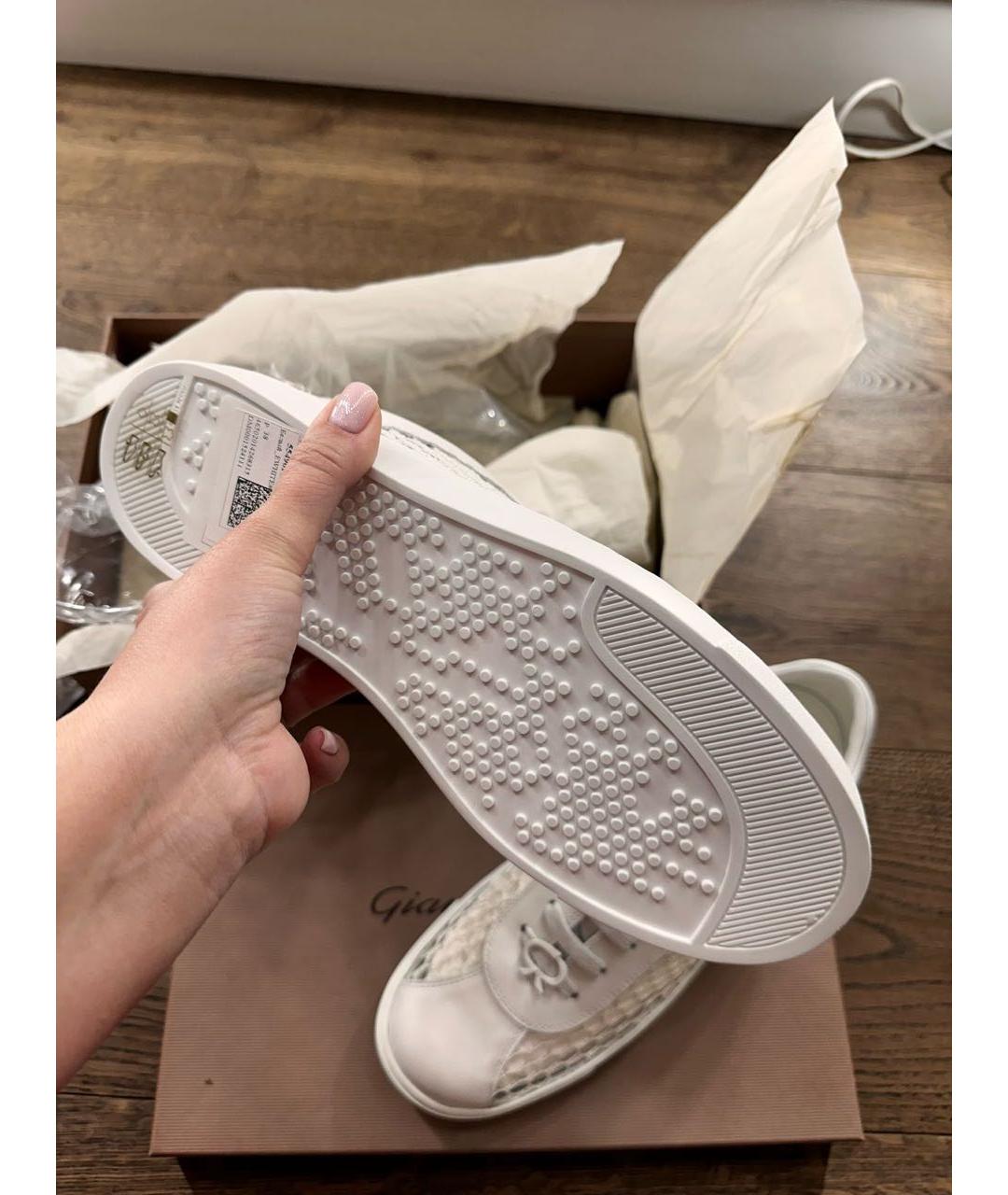 GIANVITO ROSSI Белые кеды, фото 6