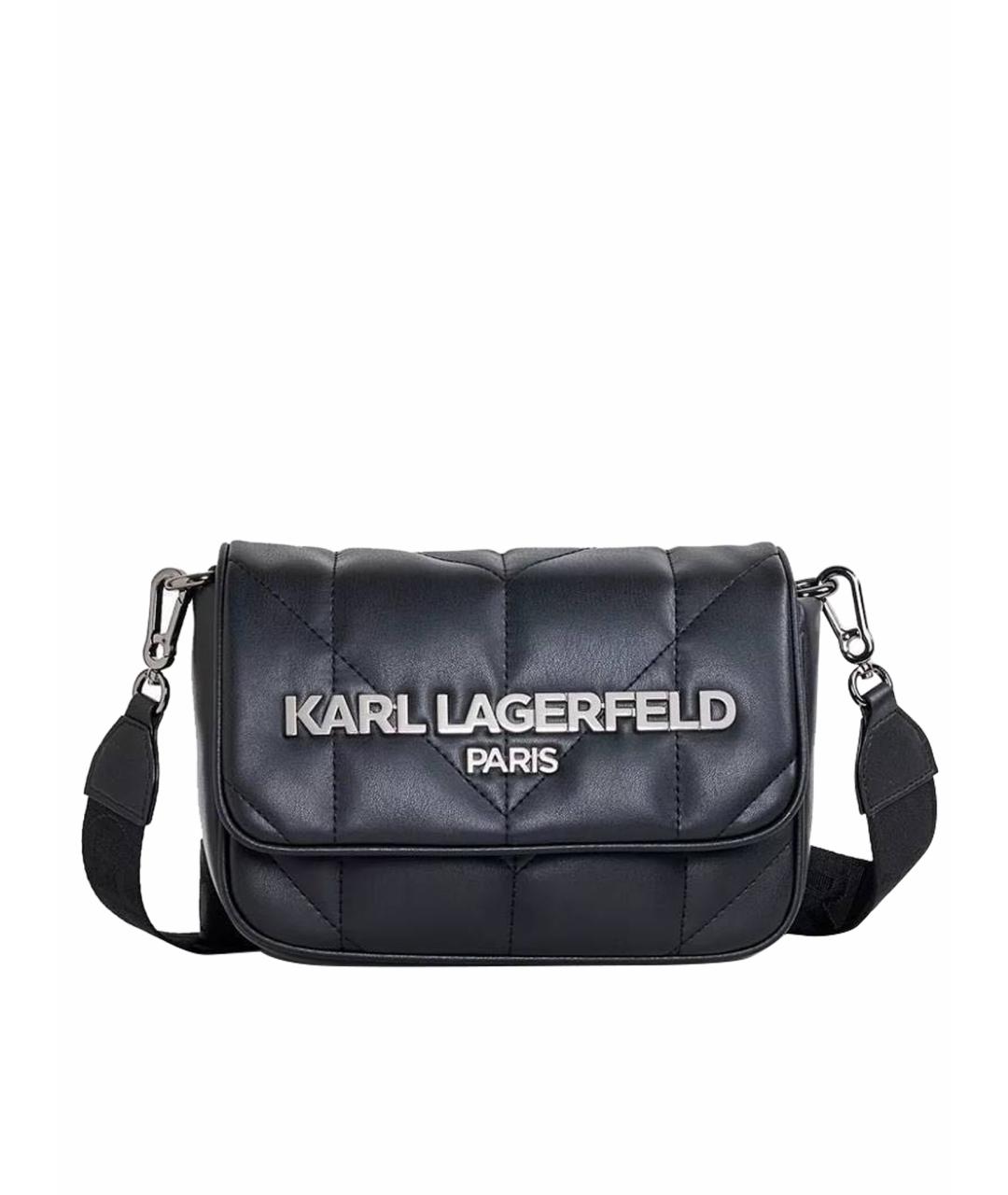 KARL LAGERFELD Черная сумка через плечо из искусственной кожи, фото 1
