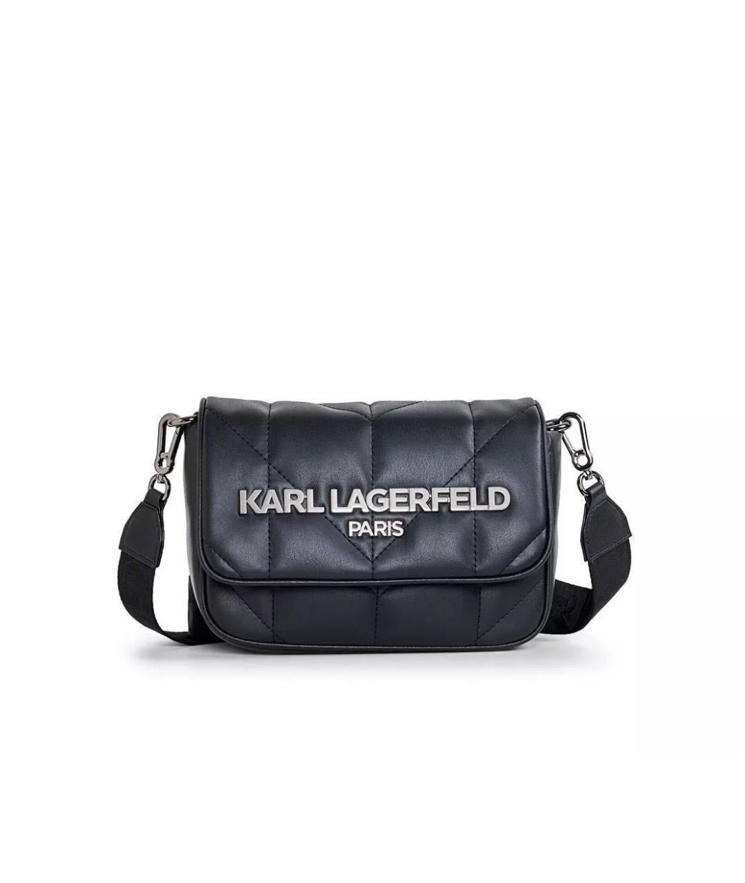 KARL LAGERFELD Черная сумка через плечо из искусственной кожи, фото 3