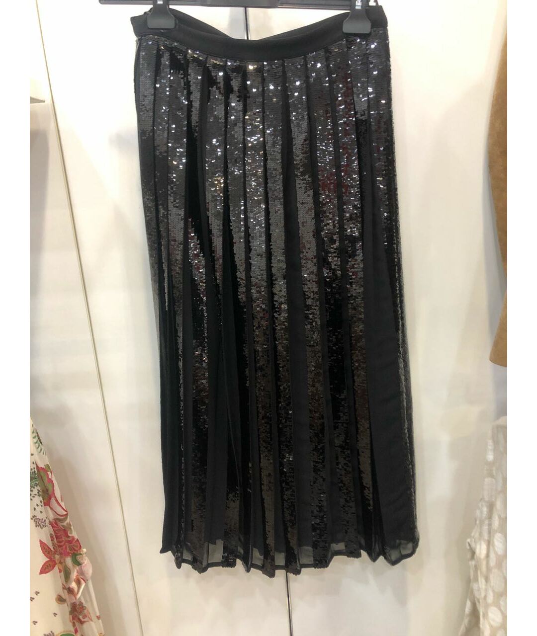 TWIN-SET Черная полиэстеровая юбка макси, фото 5