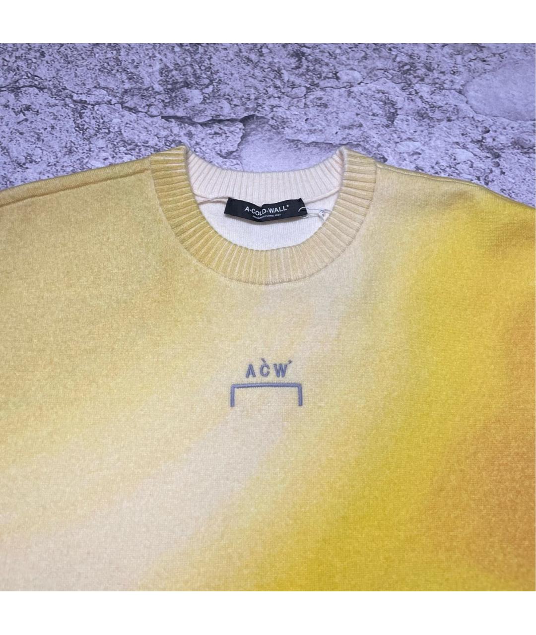 A-COLD-WALL* Желтый шерстяной джемпер / свитер, фото 3