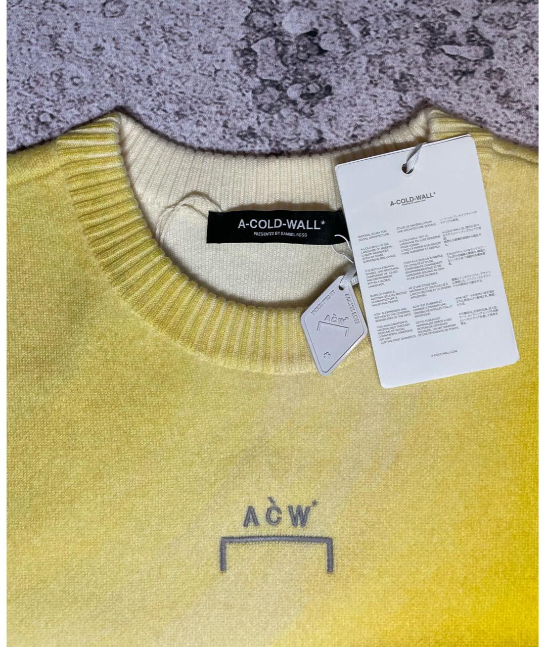 A-COLD-WALL* Желтый шерстяной джемпер / свитер, фото 6