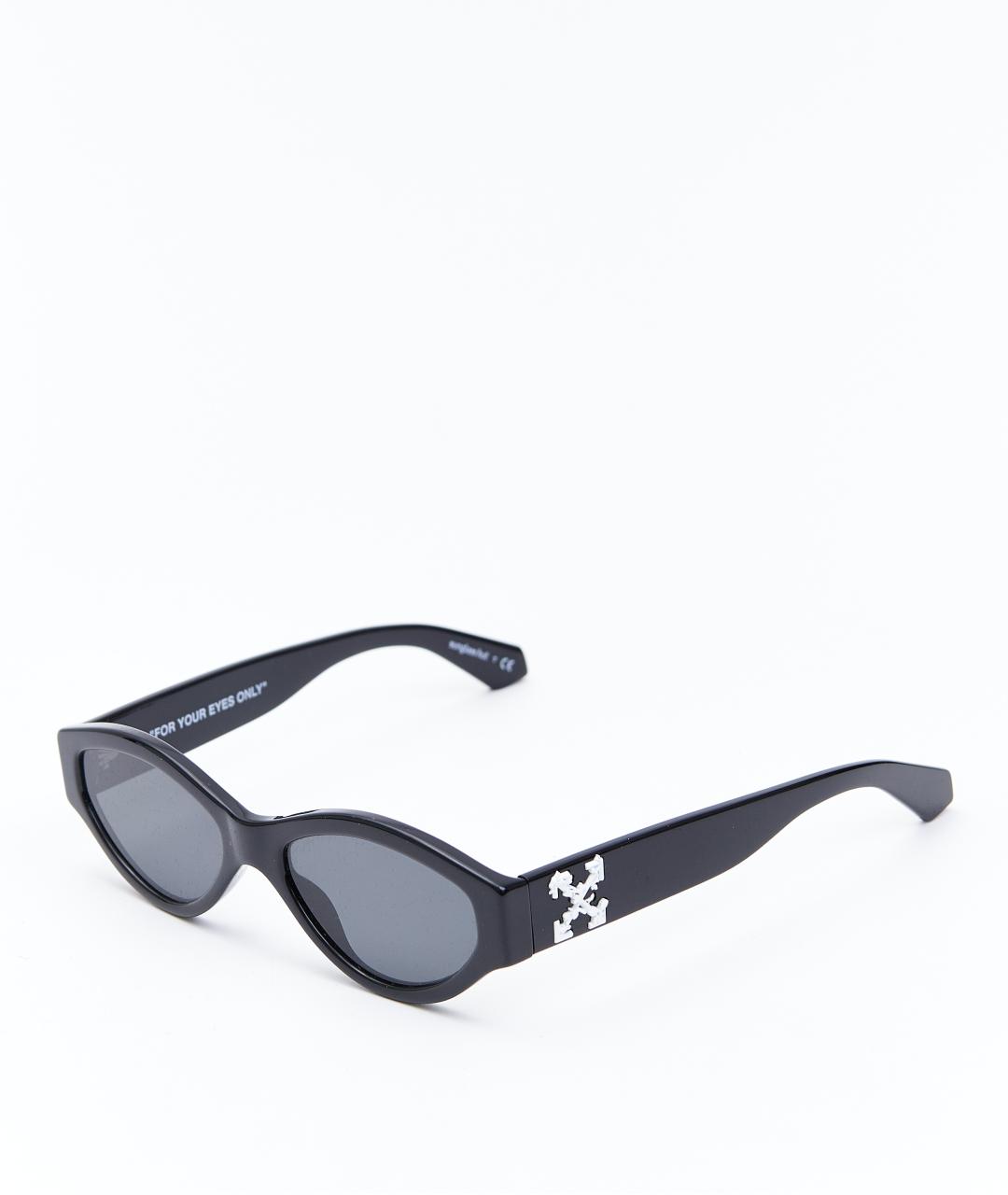 OFF-WHITE Черные пластиковые солнцезащитные очки, фото 3