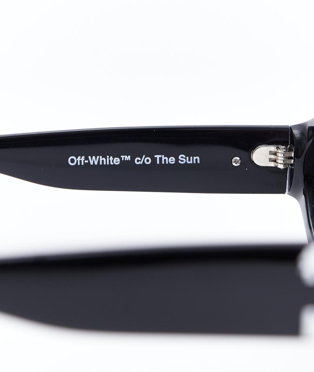 OFF-WHITE Черные пластиковые солнцезащитные очки, фото 7