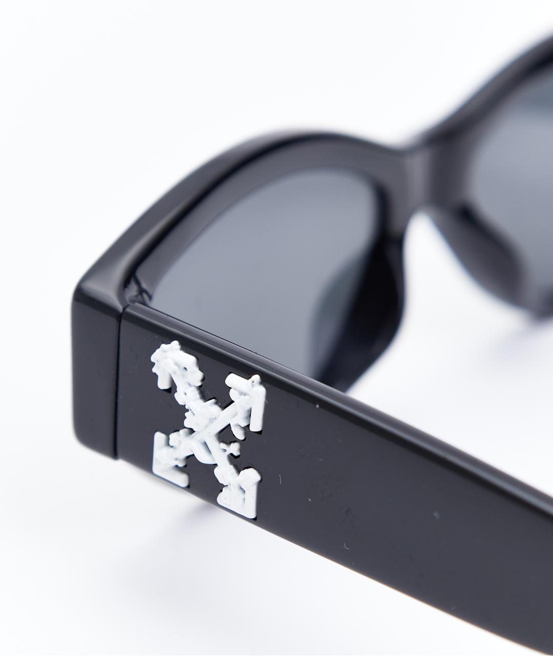 OFF-WHITE Черные пластиковые солнцезащитные очки, фото 4