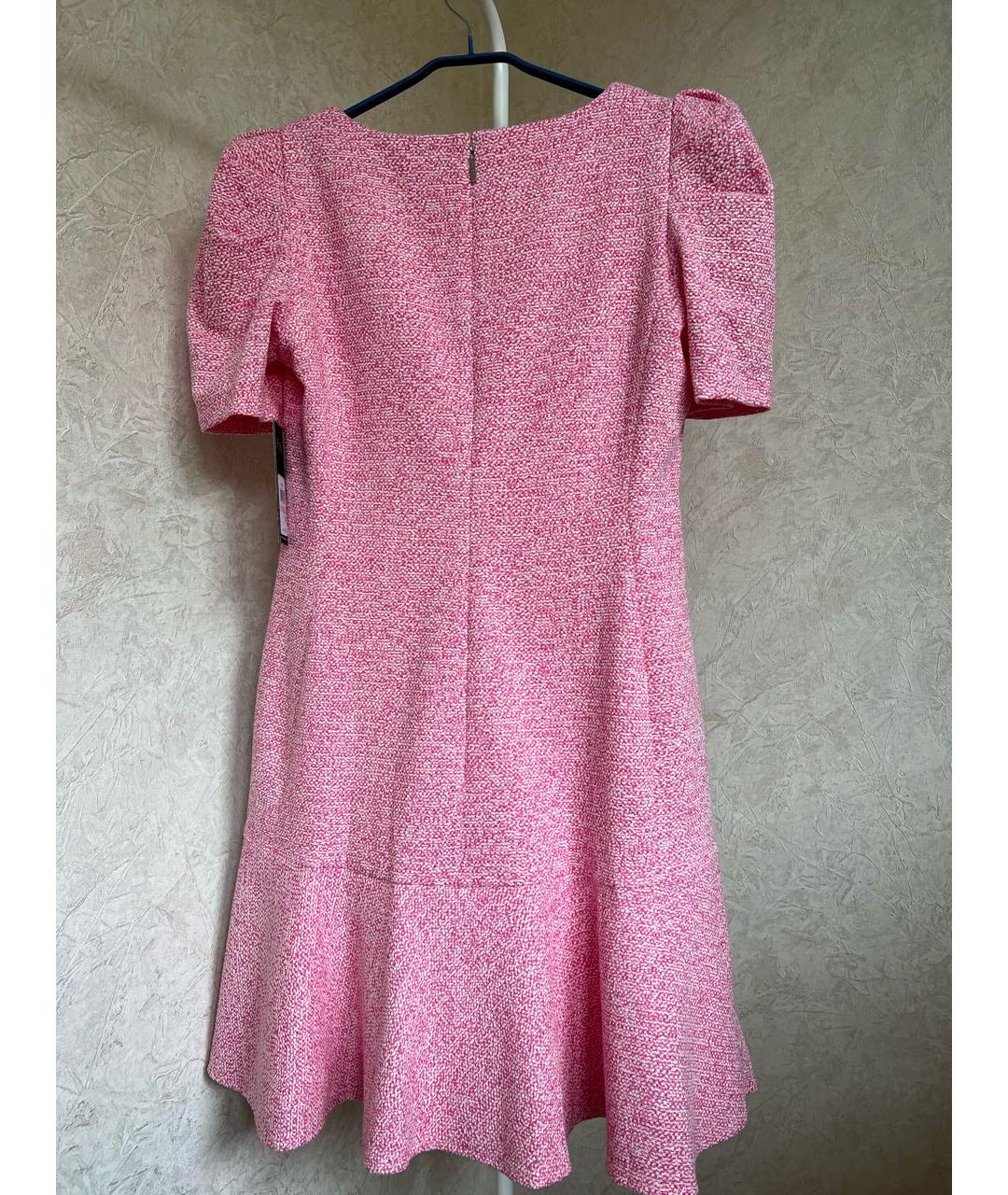 KARL LAGERFELD Розовое хлопко-эластановое коктейльное платье, фото 2