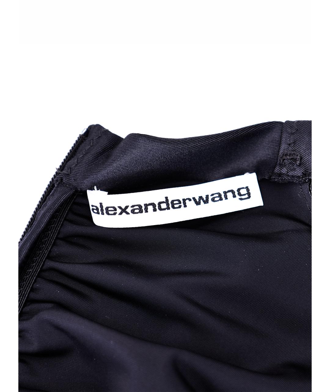 ALEXANDER WANG Черная полиамидовая футболка, фото 5