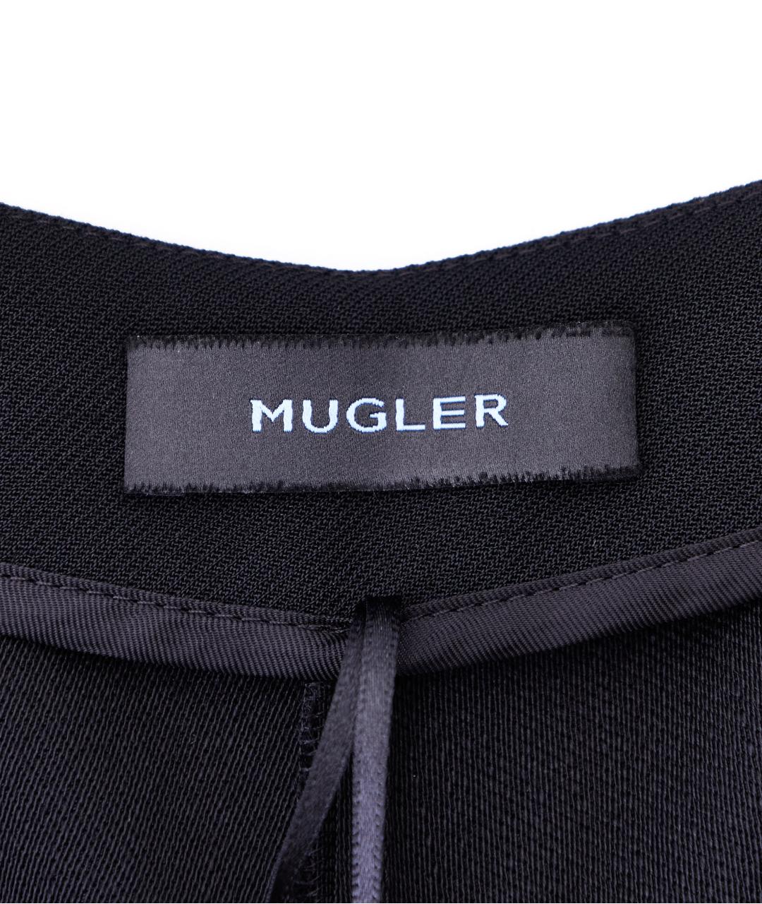 MUGLER Черные шерстяные брюки узкие, фото 4