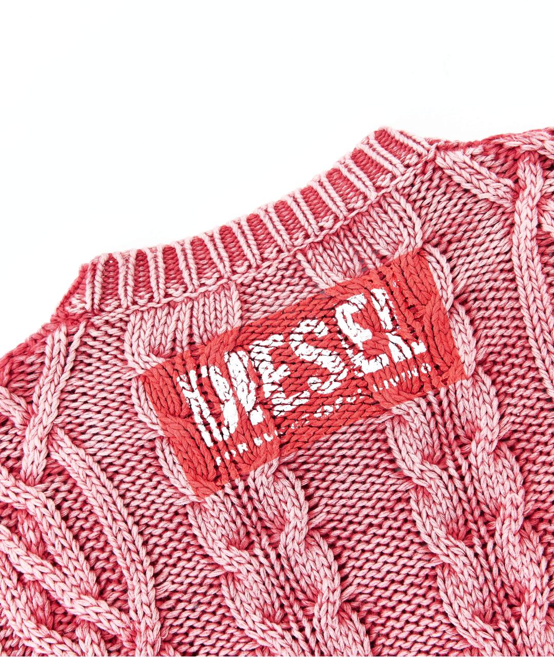 DIESEL Розовый хлопковый джемпер / свитер, фото 4