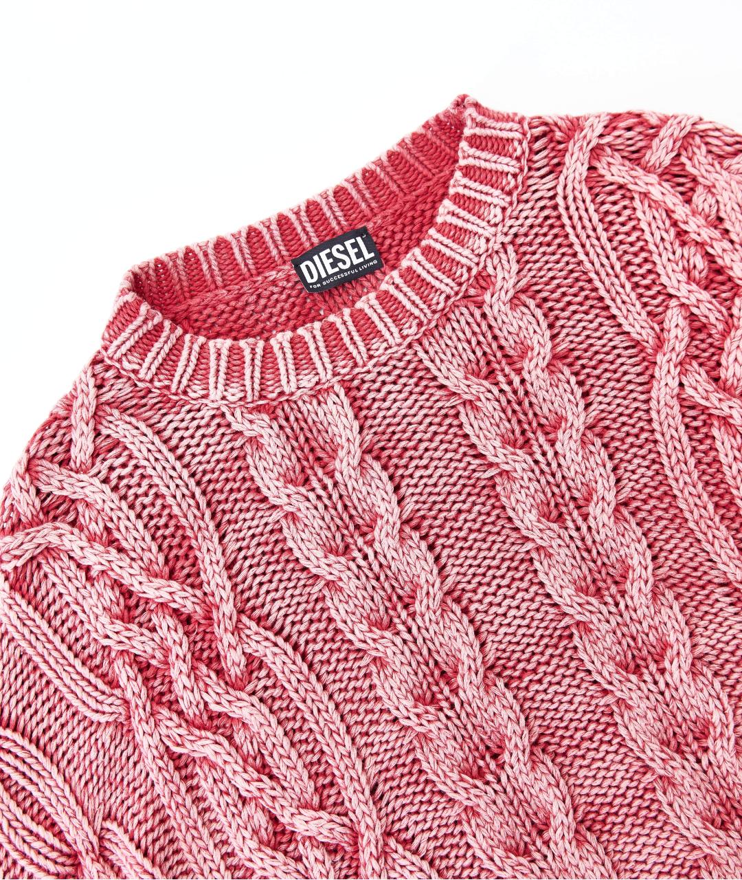 DIESEL Розовый хлопковый джемпер / свитер, фото 3