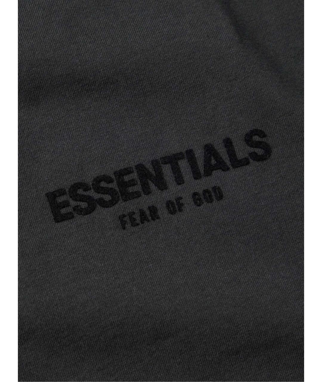 FEAR OF GOD ESSENTIALS Черная хлопковая футболка, фото 3