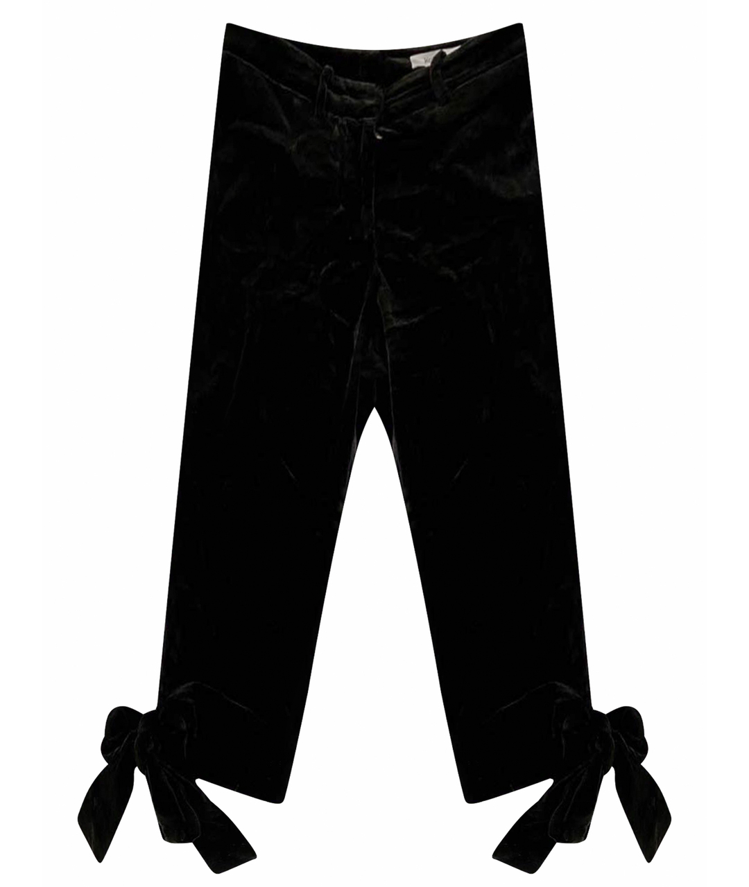SAINT LAURENT Черные хлопковые прямые брюки, фото 1