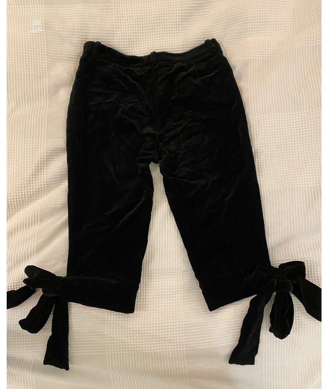 SAINT LAURENT Черные хлопковые прямые брюки, фото 2
