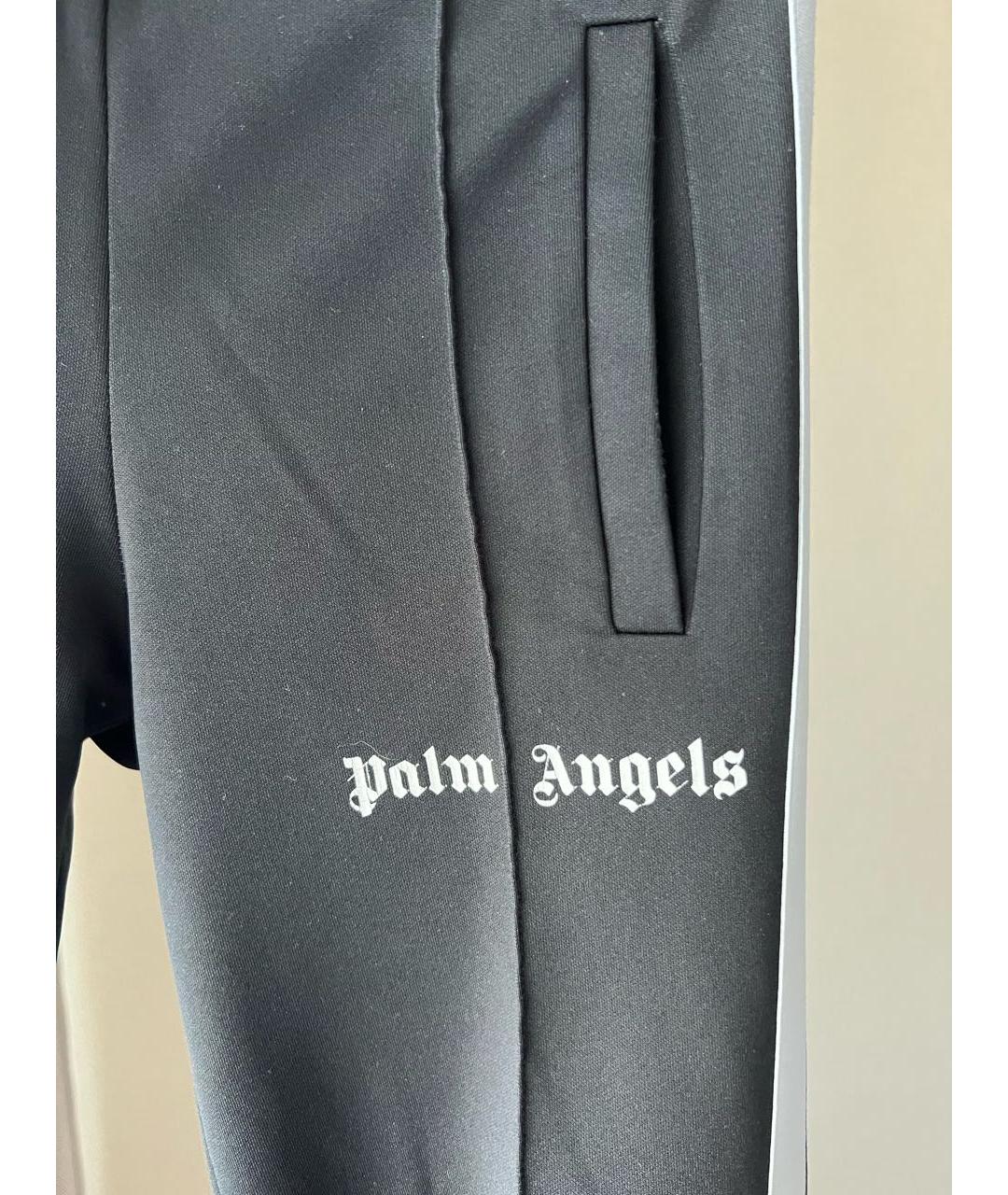 PALM ANGELS Черные полиэстеровые повседневные брюки, фото 4