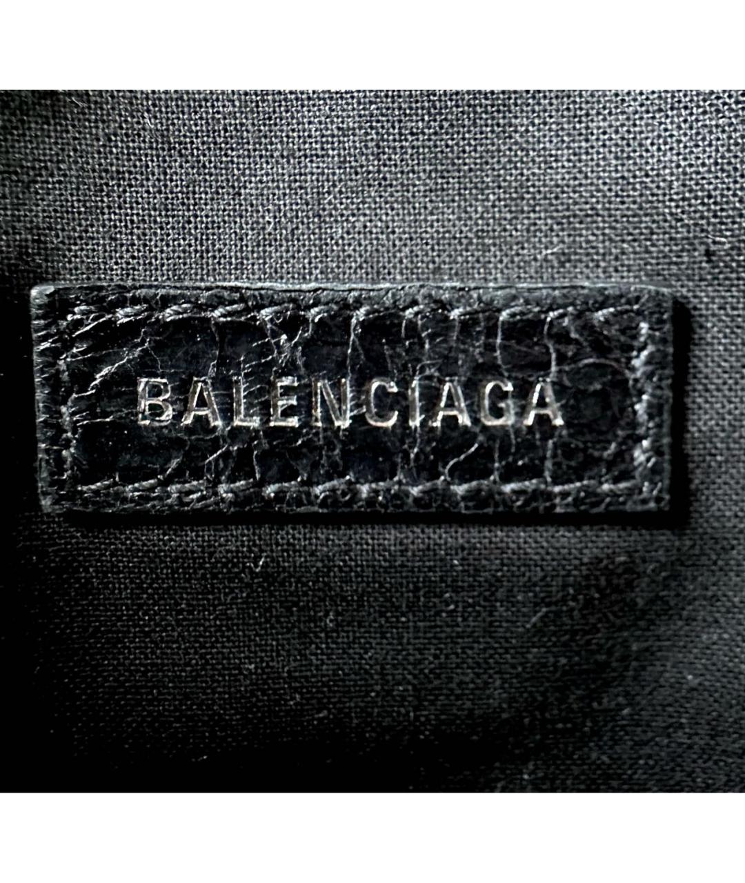 BALENCIAGA Черная кожаная сумка на плечо, фото 7