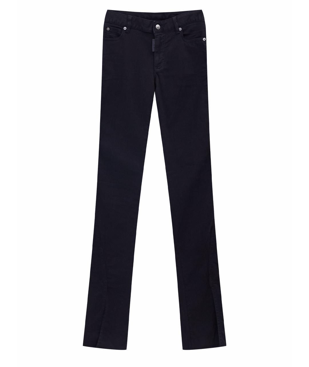 DSQUARED2 Черные хлопко-эластановые джинсы слим, фото 1
