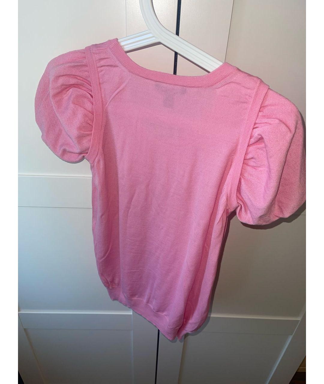 LOUIS VUITTON PRE-OWNED Розовая шелковая футболка, фото 5