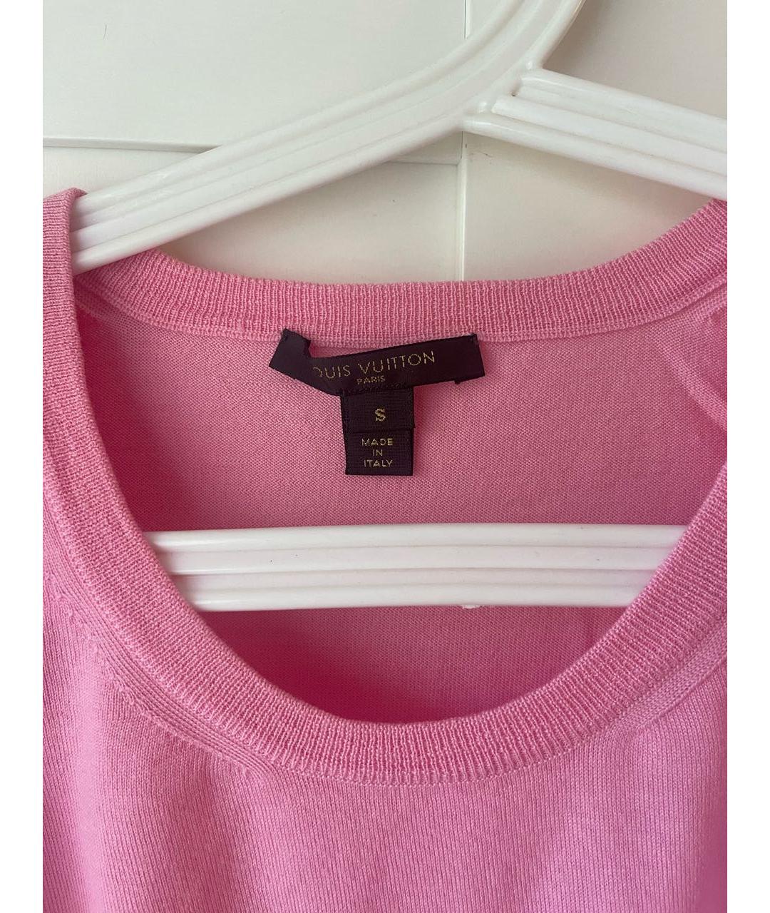 LOUIS VUITTON PRE-OWNED Розовая шелковая футболка, фото 3