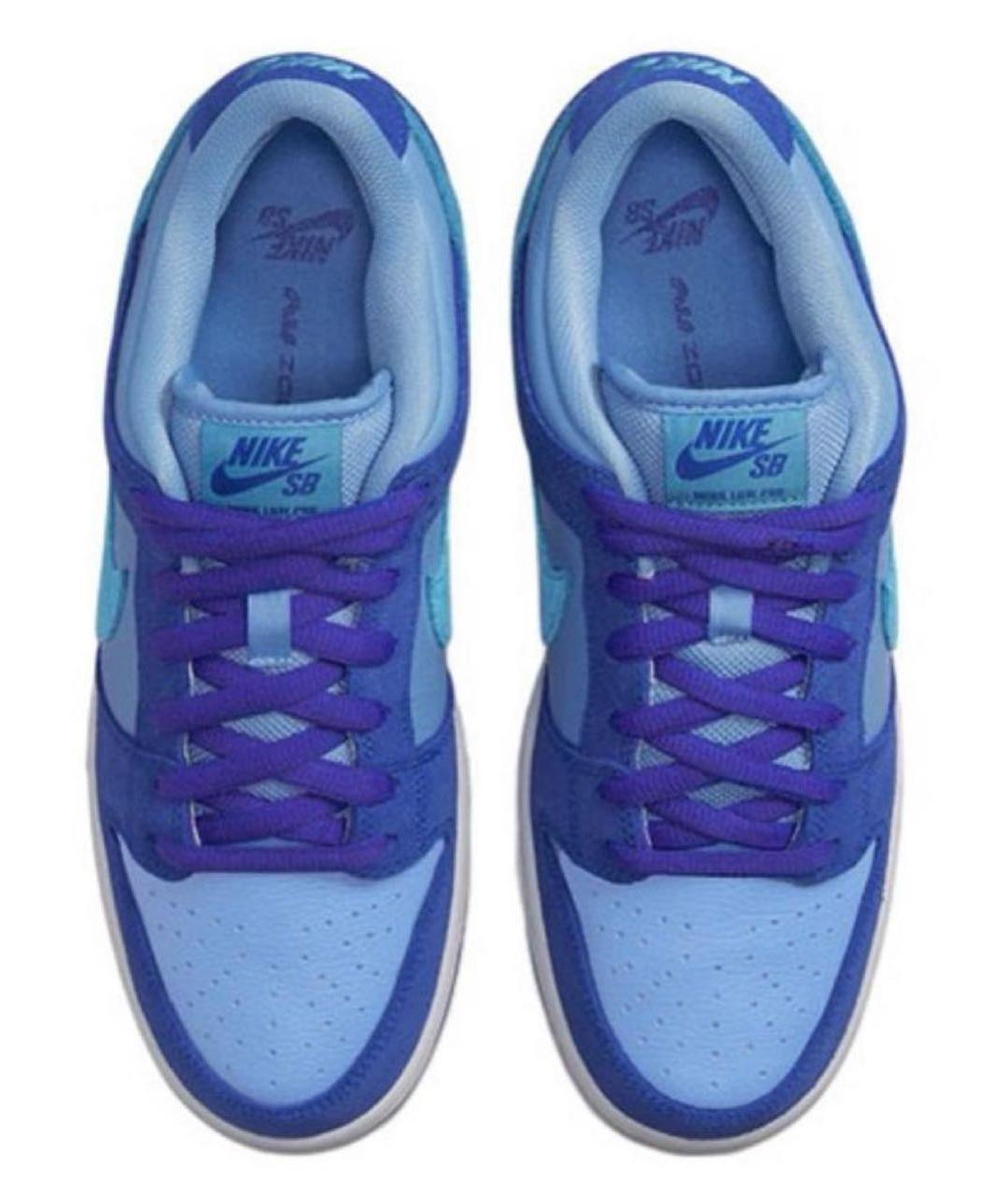 NIKE Синие замшевые кроссовки, фото 4