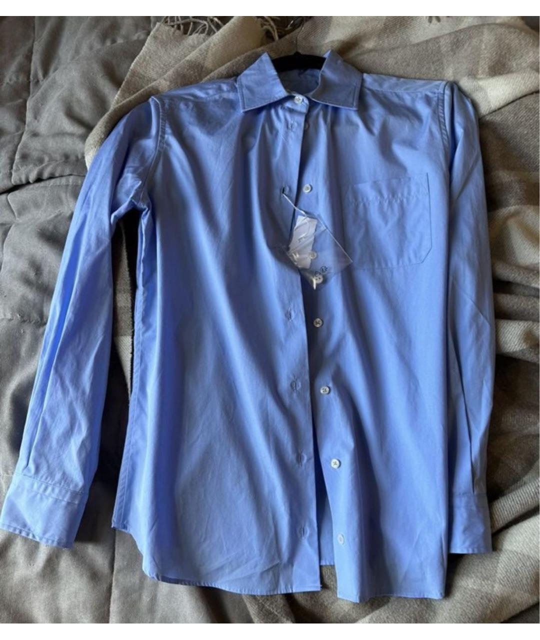 WEEKEND MAX MARA Голубая хлопковая рубашка, фото 3