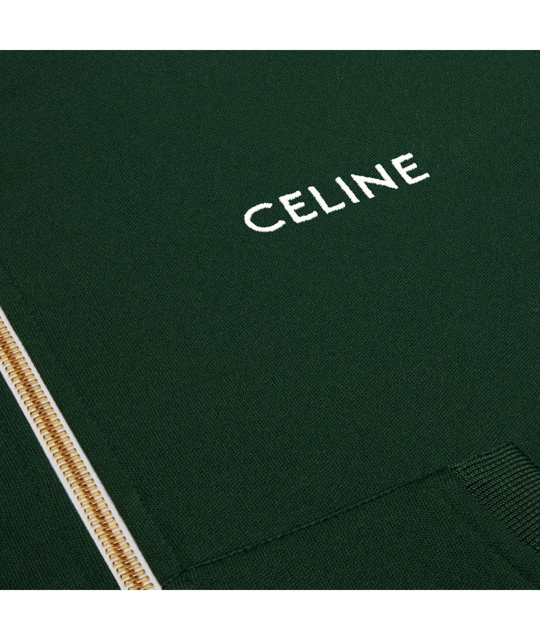 CELINE Зеленая синтетическая куртка, фото 4