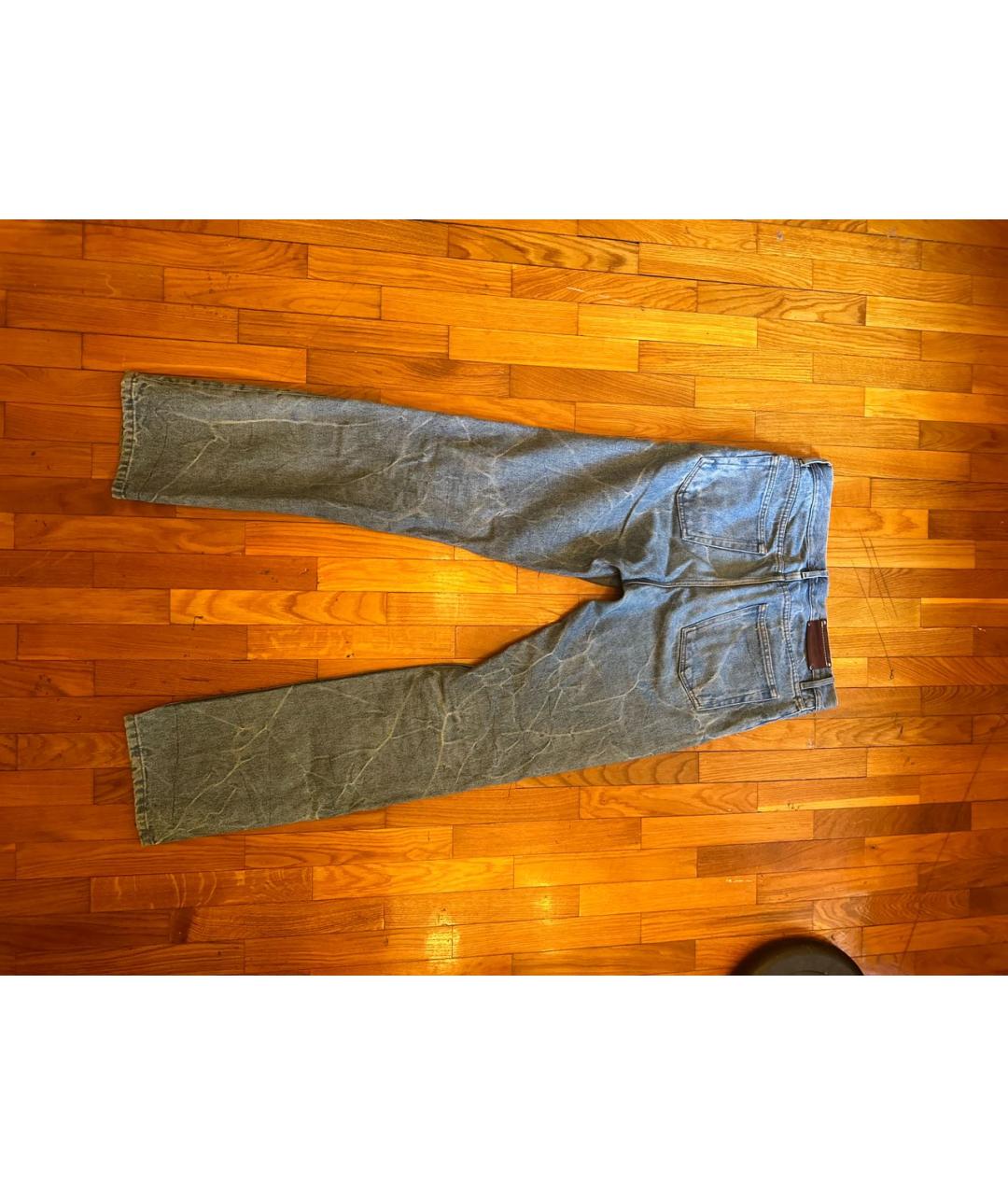 DRIES VAN NOTEN Голубые прямые джинсы, фото 2