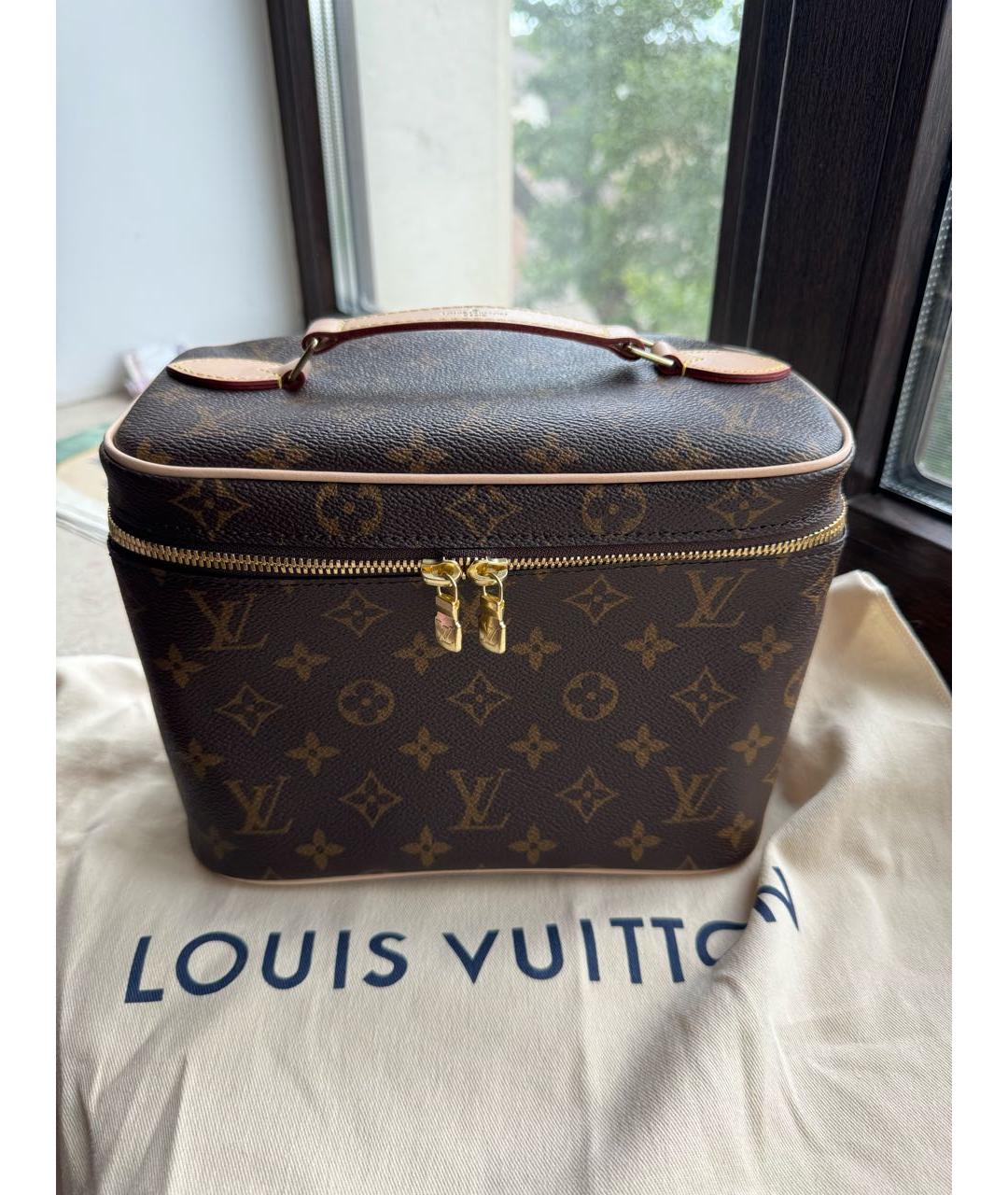 LOUIS VUITTON Коричневая косметичка, фото 3