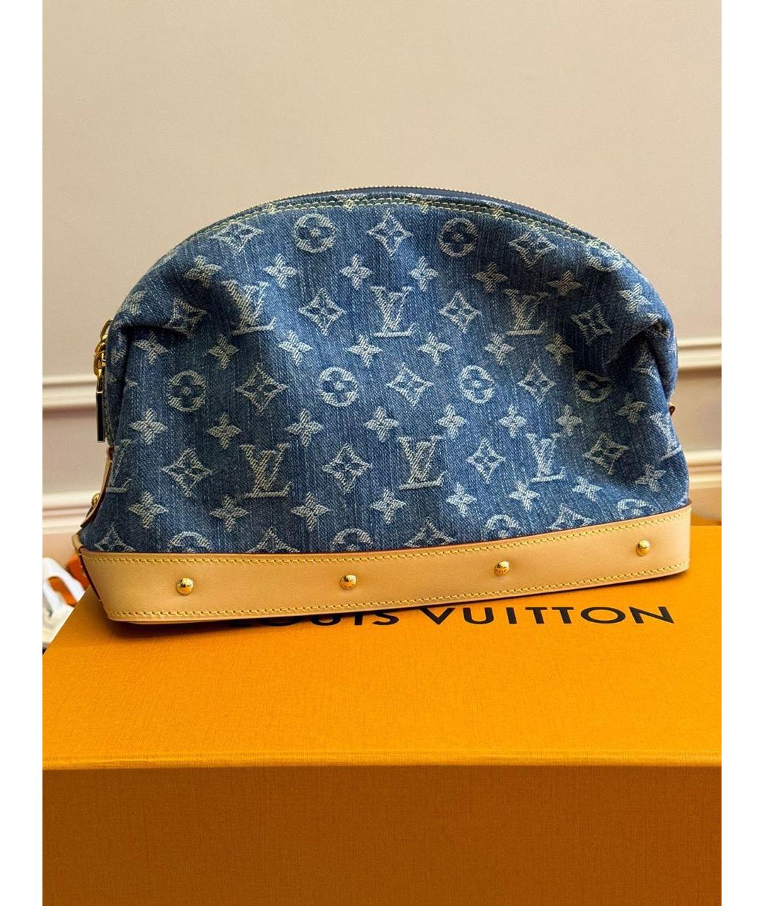 LOUIS VUITTON Синяя деним косметичка, фото 2