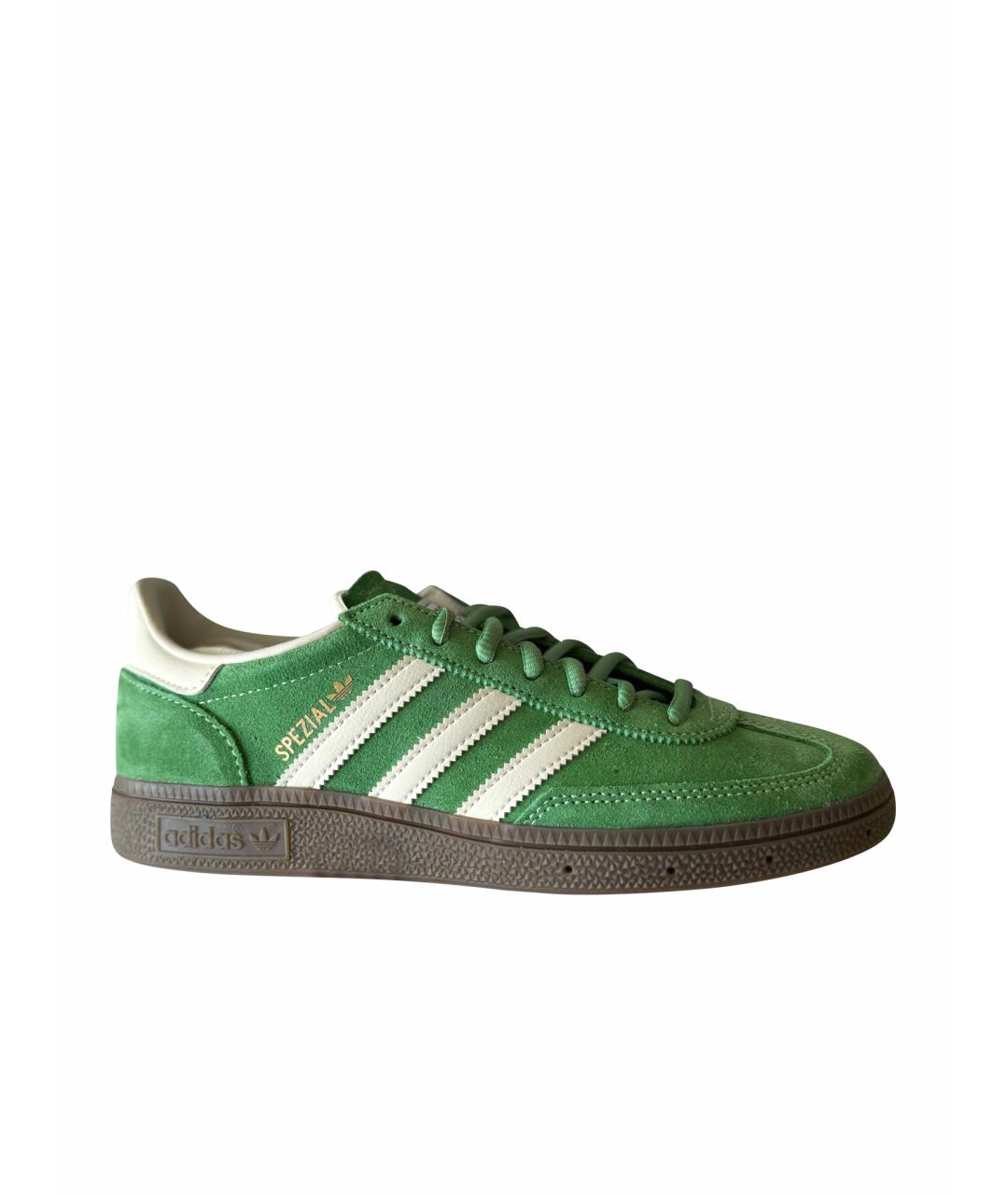 ADIDAS Зеленые замшевые кроссовки, фото 1