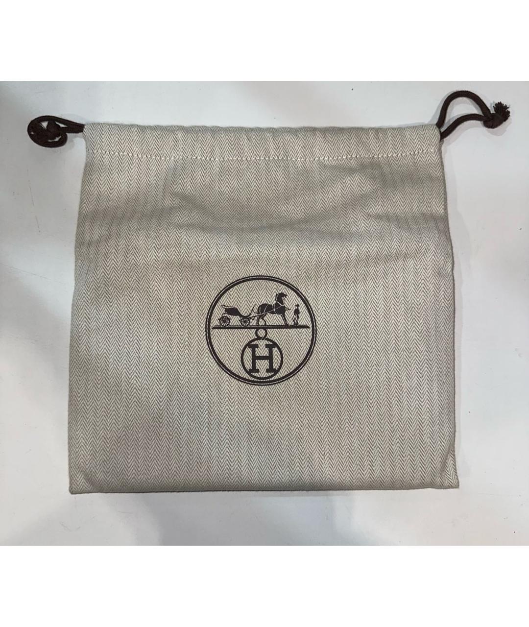 HERMES Белая кожаная косметичка, фото 3