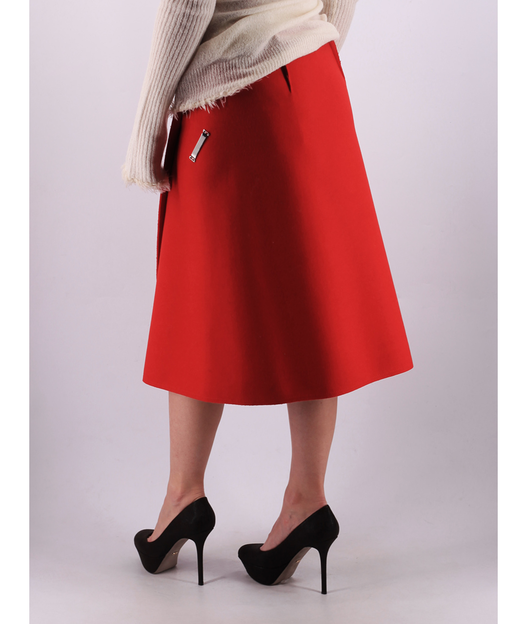 CELINE PRE-OWNED Красная шерстяная юбка миди, фото 3