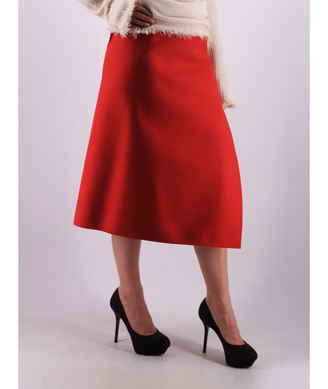 CELINE PRE-OWNED Красная шерстяная юбка миди, фото 2