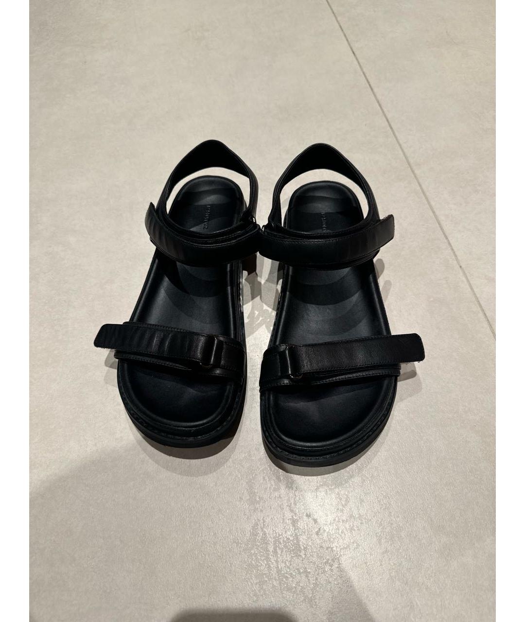 12 STOREEZ Черные кожаные сандалии, фото 2