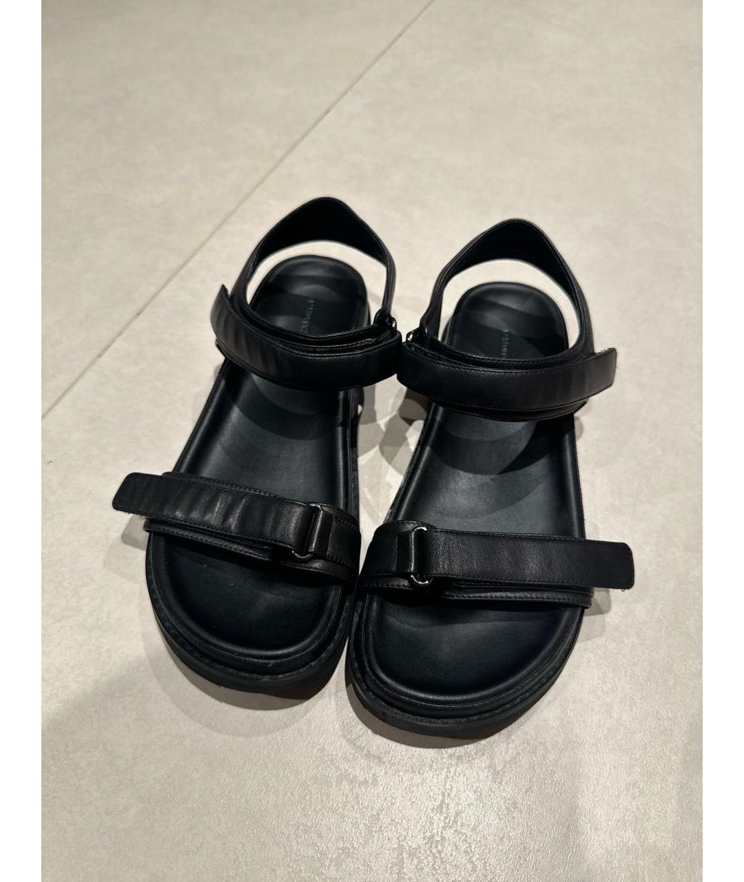 12 STOREEZ Черные кожаные сандалии, фото 6