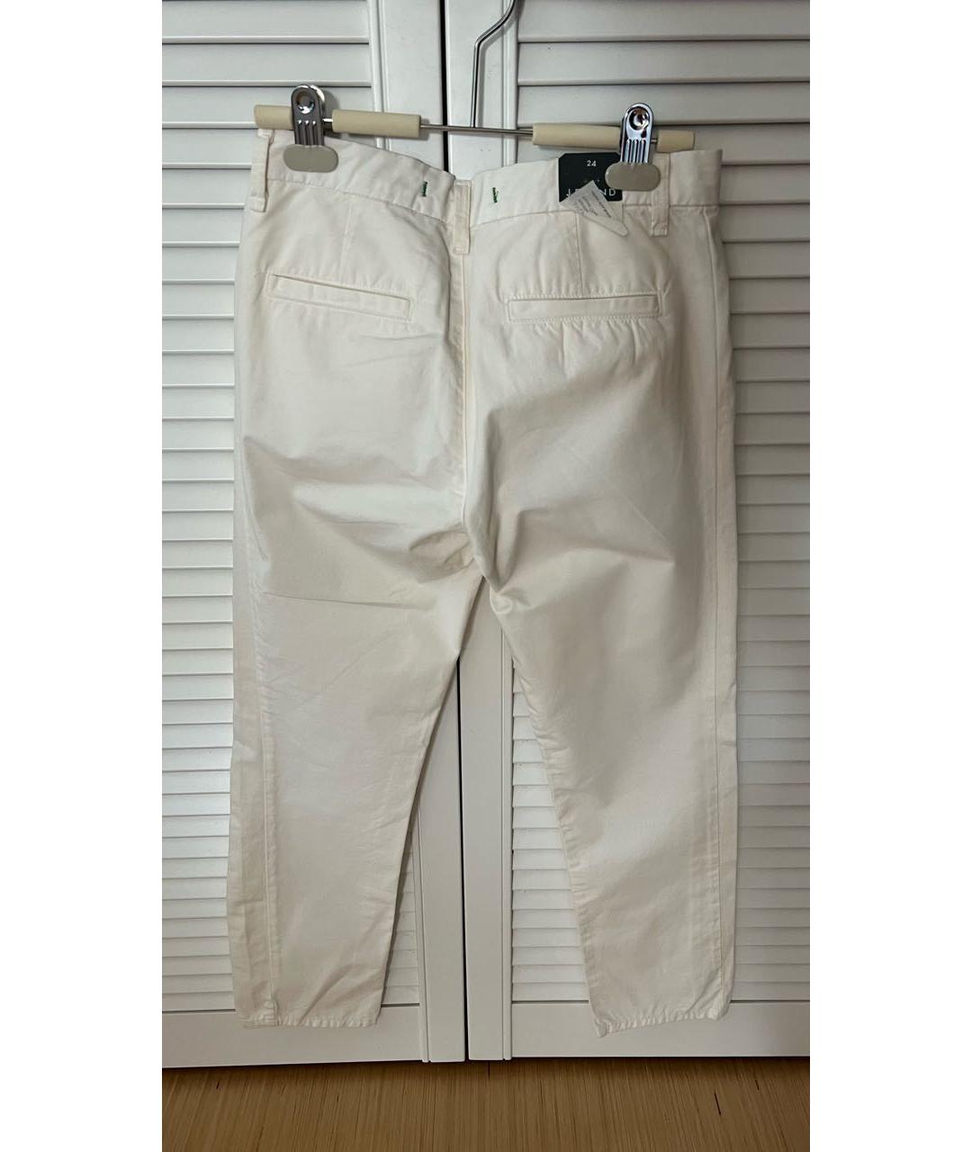JBRAND Белые хлопковые прямые брюки, фото 2