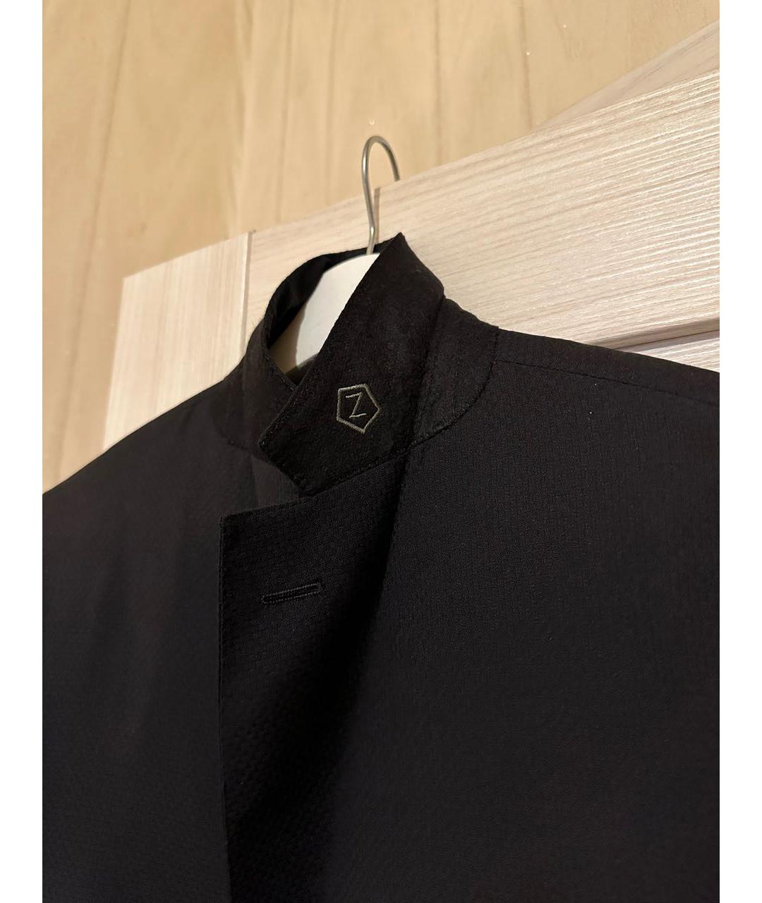 ZZEGNA Черный шерстяной пиджак, фото 4