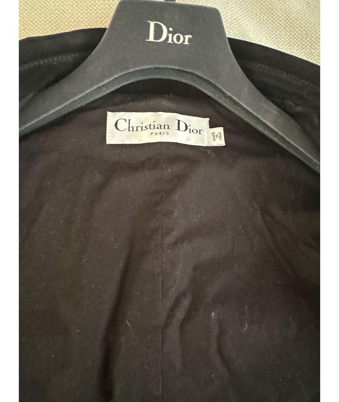 CHRISTIAN DIOR PRE-OWNED Черная замшевая куртка, фото 3
