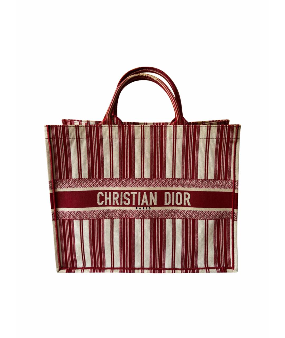 CHRISTIAN DIOR PRE-OWNED Красная хлопковая сумка тоут, фото 1