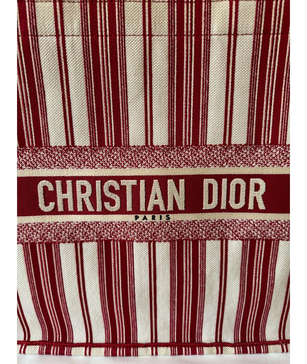 CHRISTIAN DIOR PRE-OWNED Красная хлопковая сумка тоут, фото 2