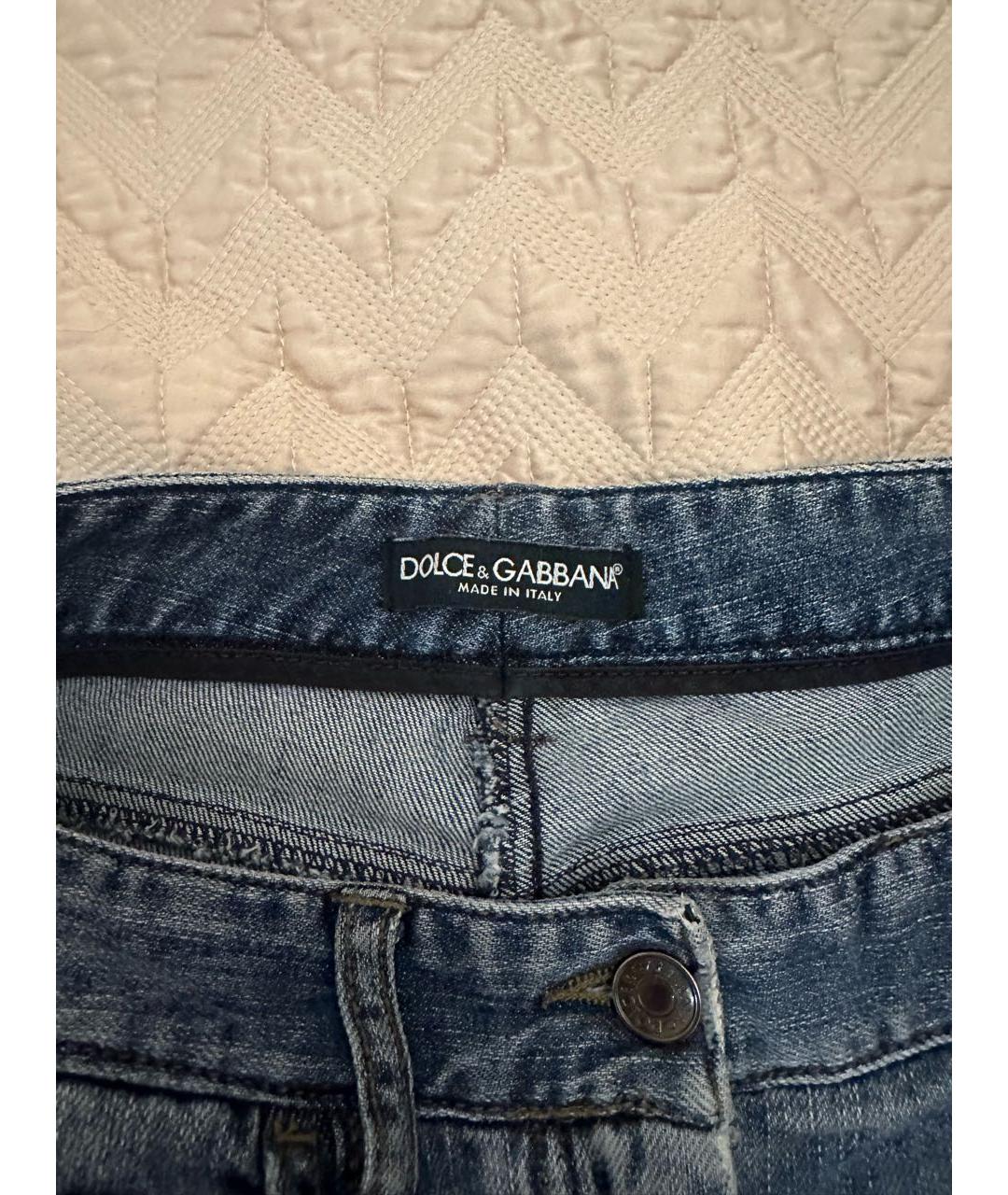 DOLCE&GABBANA Синие джинсы слим, фото 3